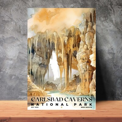 Carlsbad Caverns National Park Poster, Travel Art, Office Poster, Home Decor | S4 - image2